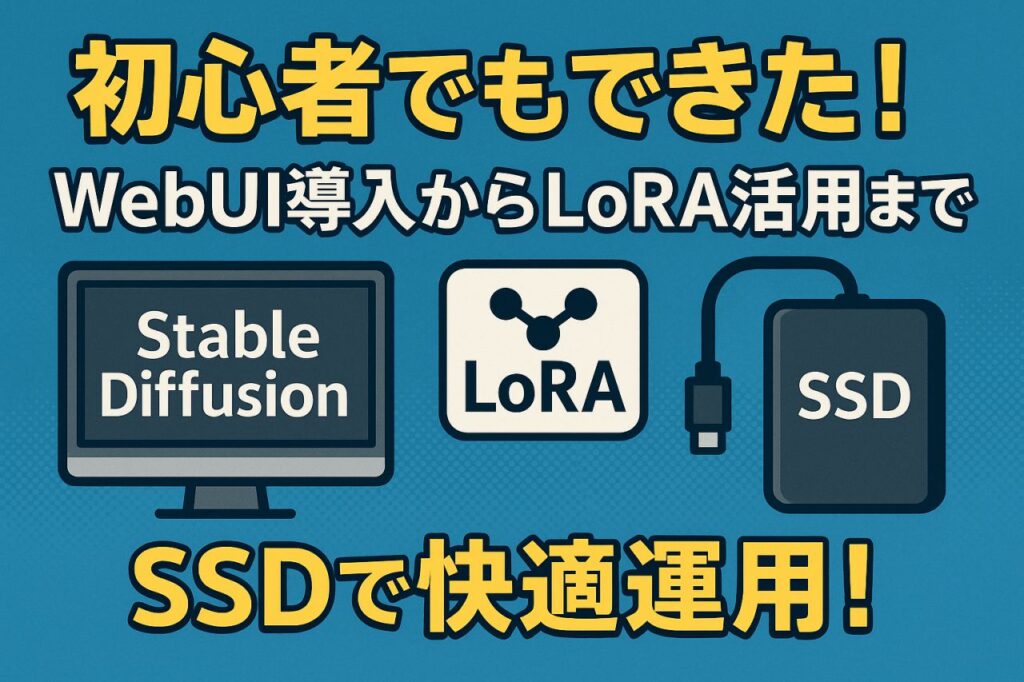 初めてのStable Diffusion環境構築記録。Python・Git導入からモデル管理、SSD運用、R600でのUPS実験までまとめました。