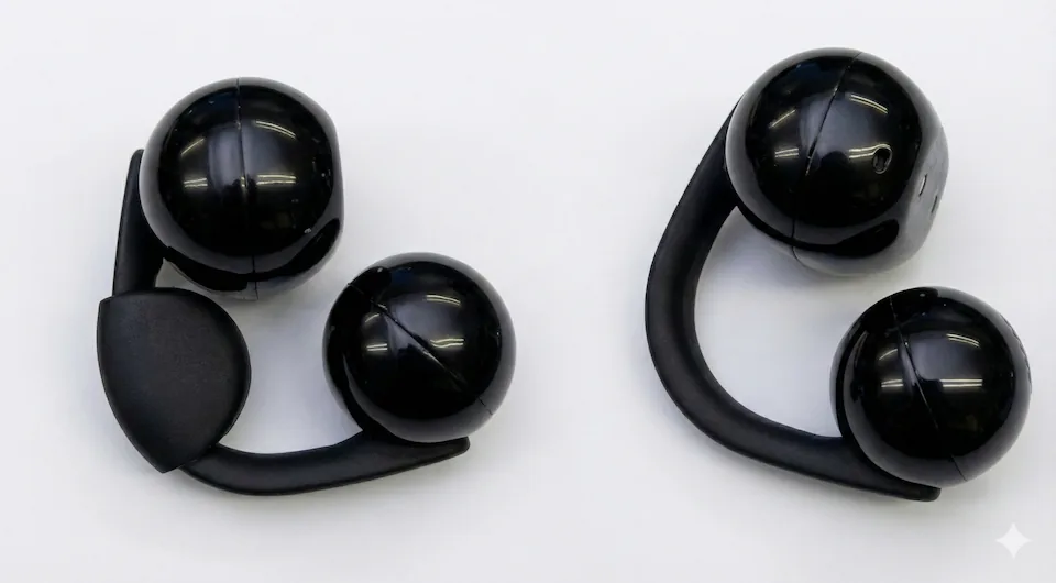 Sony LinkBuds Clipのクッション付となしの比較